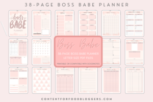 PLR Boss Babe Planner - Canva Template