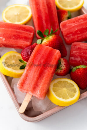 PLR Recipe - Strawberry Lemon Popsicles
