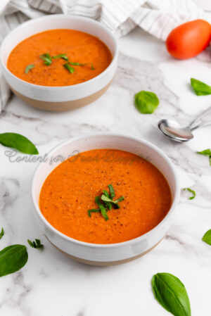 PLR Recipe - Vegan Roasted Tomato Basil Soup