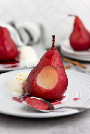 PLR Recipe - Red Wine Poached Pears