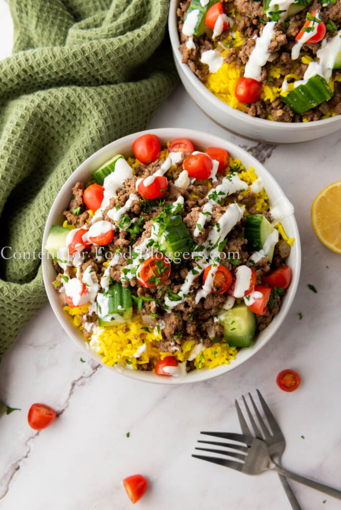 PLR recipe – Halal Cart Beef Rice Bowl