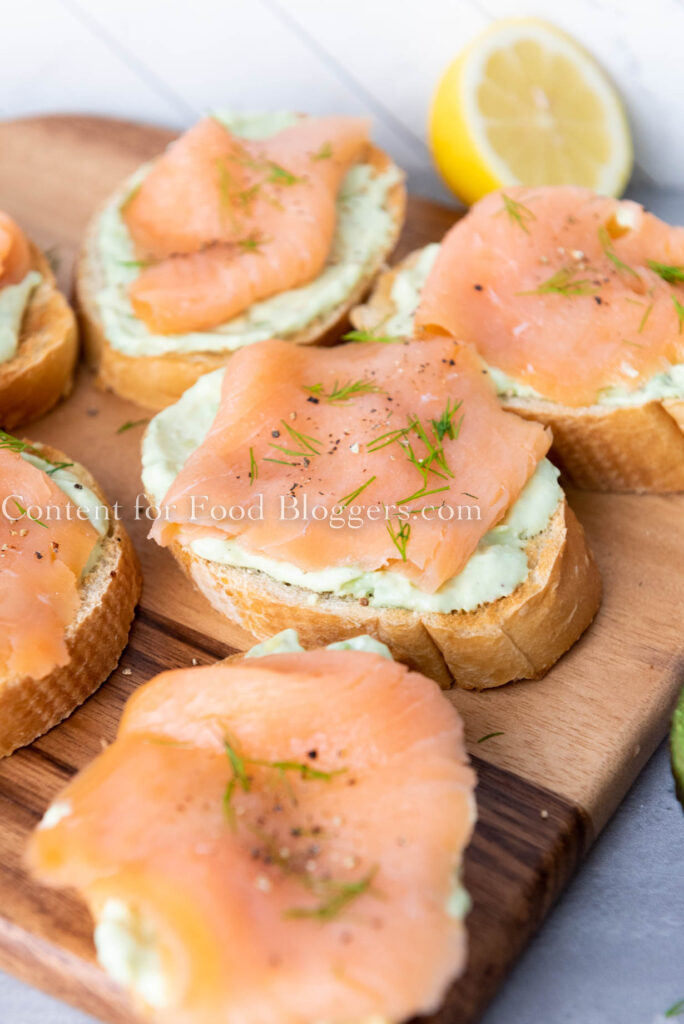 PLR Recipe - Smoked Salmon and Avocado Bruschetta