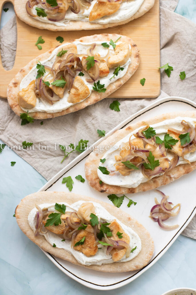 PLR Recipe - Chicken Pitas with Light Yogurt Sauce