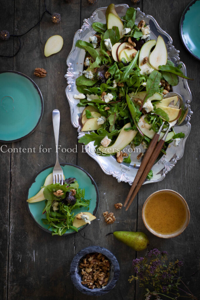 PLR Recipe - Festive Harvest Salad with Blue Cheese & Spicy Citrus Vinaigrette