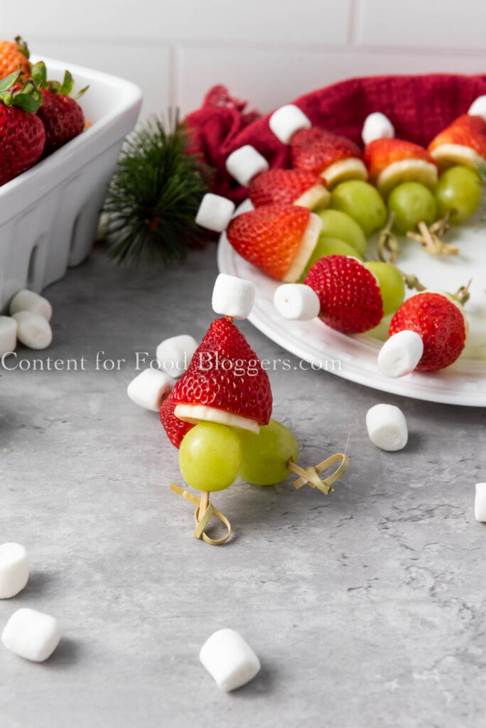 PLR Recipe - Green Christmas Man Fruit Kabobs