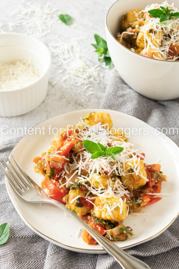 PLR Recipe - Potato Gnocchi with Bacon