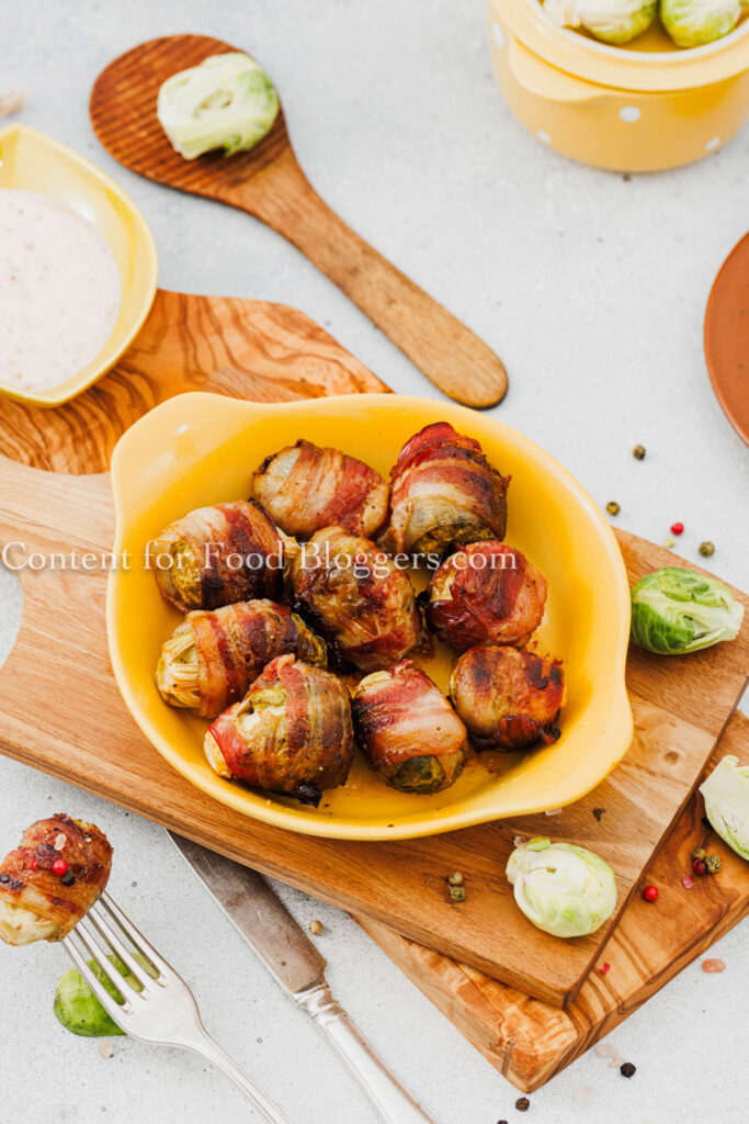 PLR Recipe - Maple Glazed Bacon Wrapped Brussel sprouts