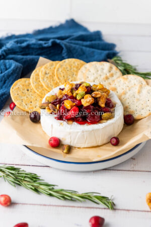 Semi-Exclusive Baked Brie with Cranberries, Caramelized Walnuts and Pistachio - Set 2