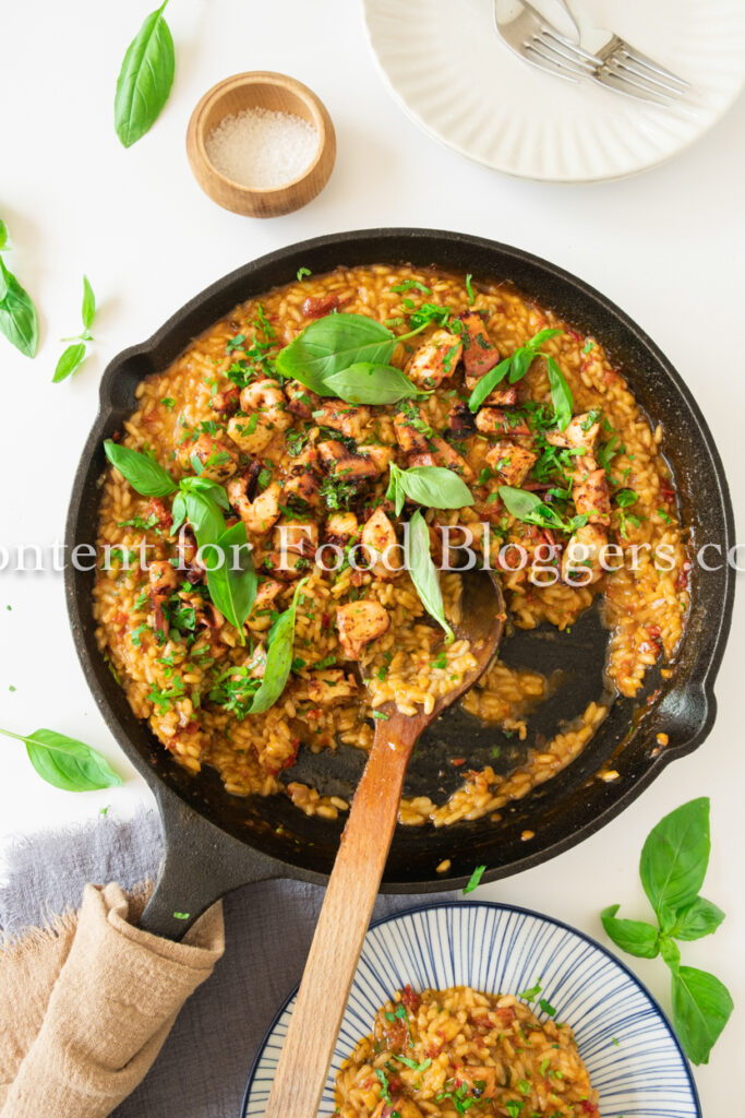 PLR Recipe - Seafood Sun-dried Tomato Risotto
