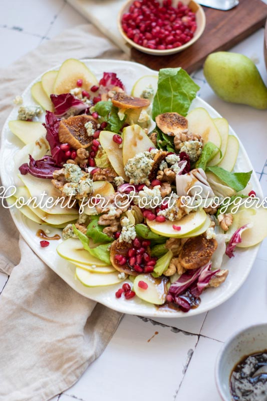 PLR Recipe - Pear Salad with Walnuts, Figs & Blue Cheese