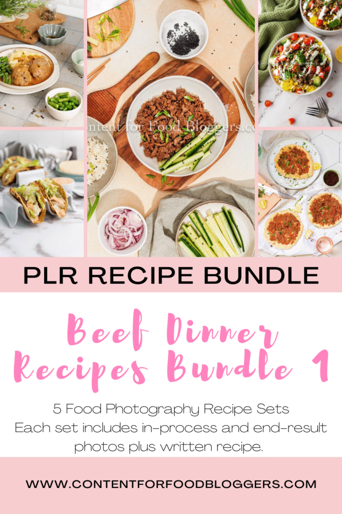 PLR Bundle - Beef Dinner Recipes Bundle 1