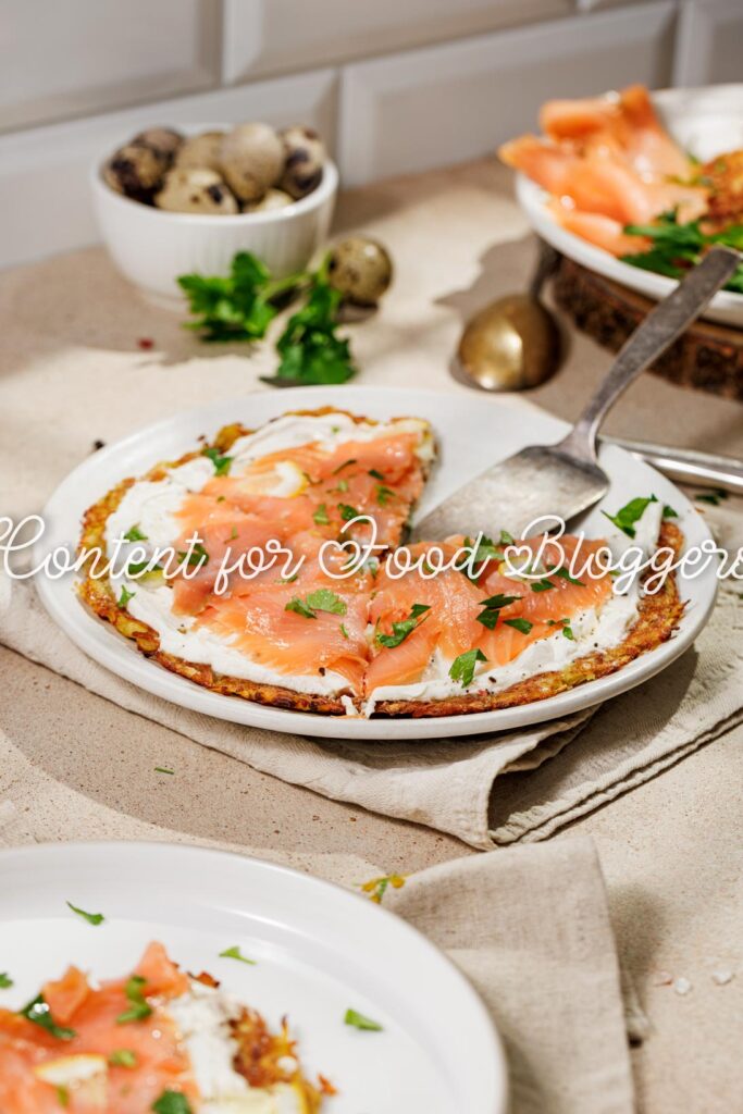 PLR Recipe - Smoked Salmon Potato Pizza