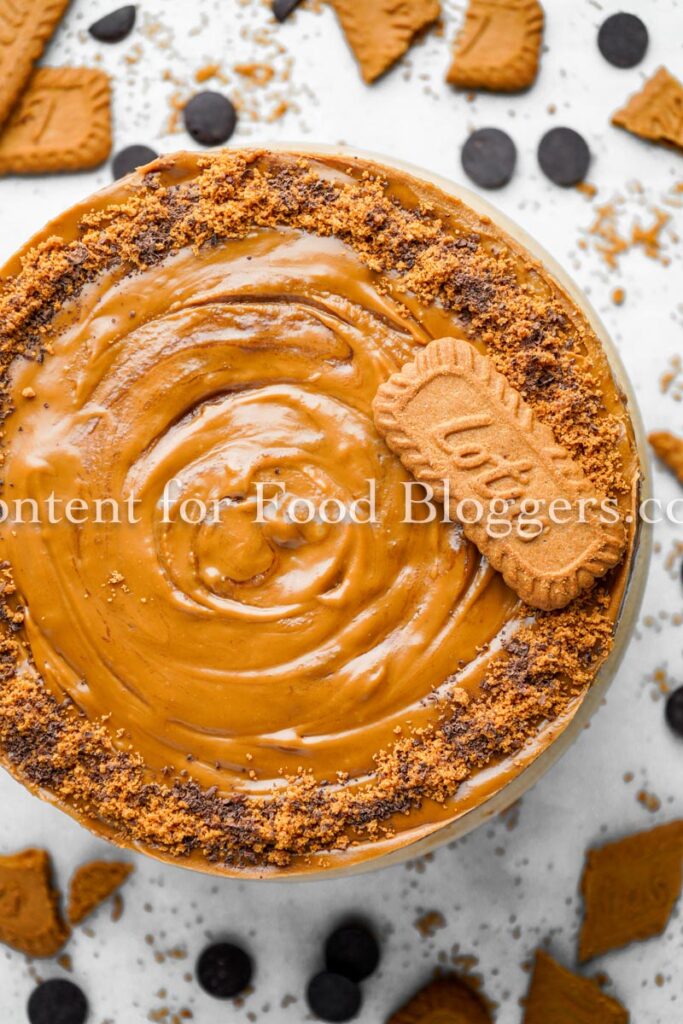 PLR Recipe - No-Bake Biscoff Cheesecake with a Chocolate Twist