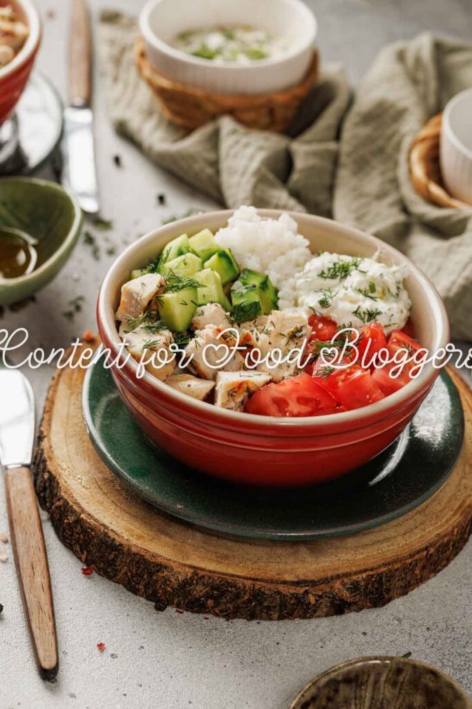 PLR Recipe - Mediterranean Lemon Dill Chicken Bowl