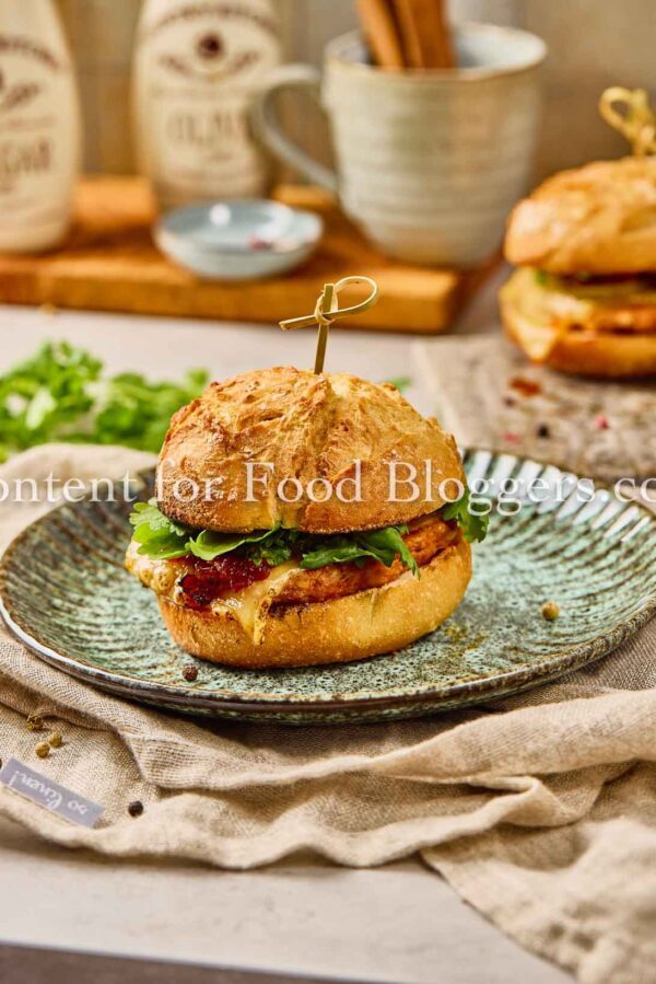 Exclusive Recipe - Gochujang Chicken Burgers with Kimchi Bacon Jam
