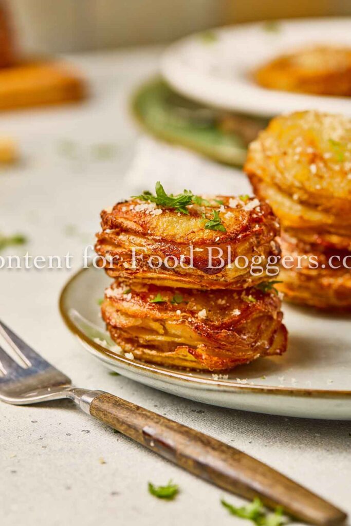 PLR Recipe - Parmesan Garlic Potato Stacks
