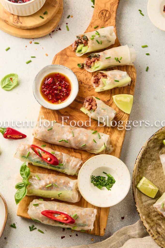 PLR Recipe - Thai Basil Beef Rolls