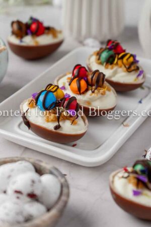 Exclusive Recipe - No-Bake Easter Egg Cheesecakes