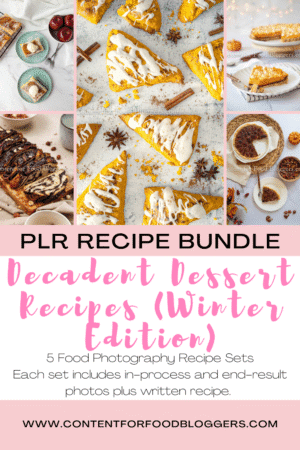 PLR Bundle - Decadent Dessert Recipes Bundle 2 (Winter Edition)