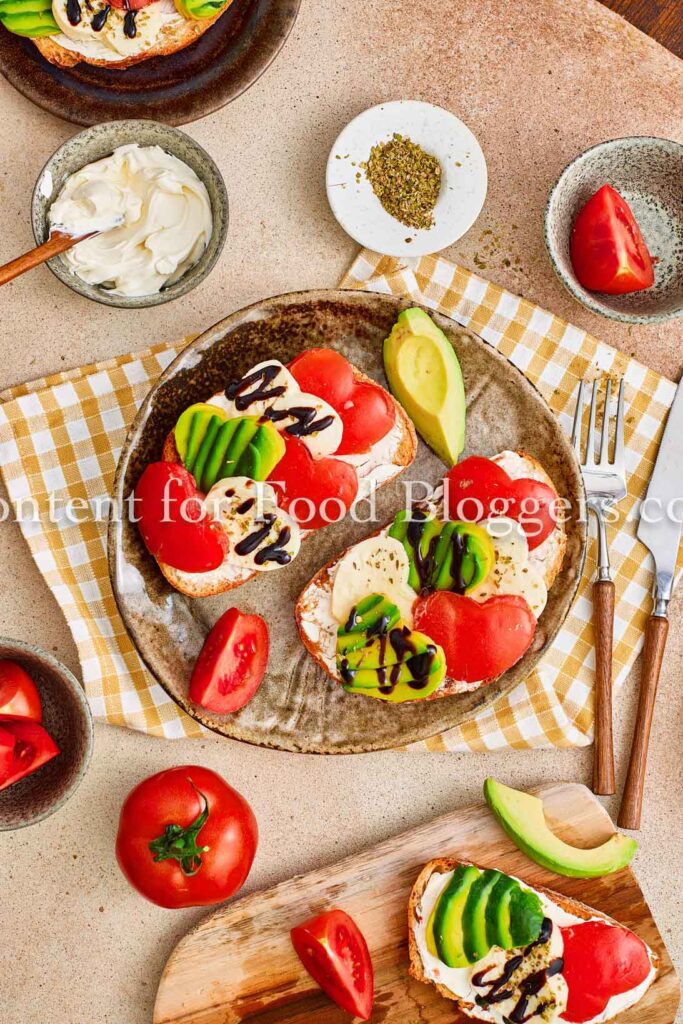 PLR Recipe - Avocado Caprese Toast