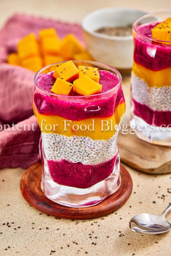 PLR Recipe - Mango & Dragon Fruit Chia Pudding