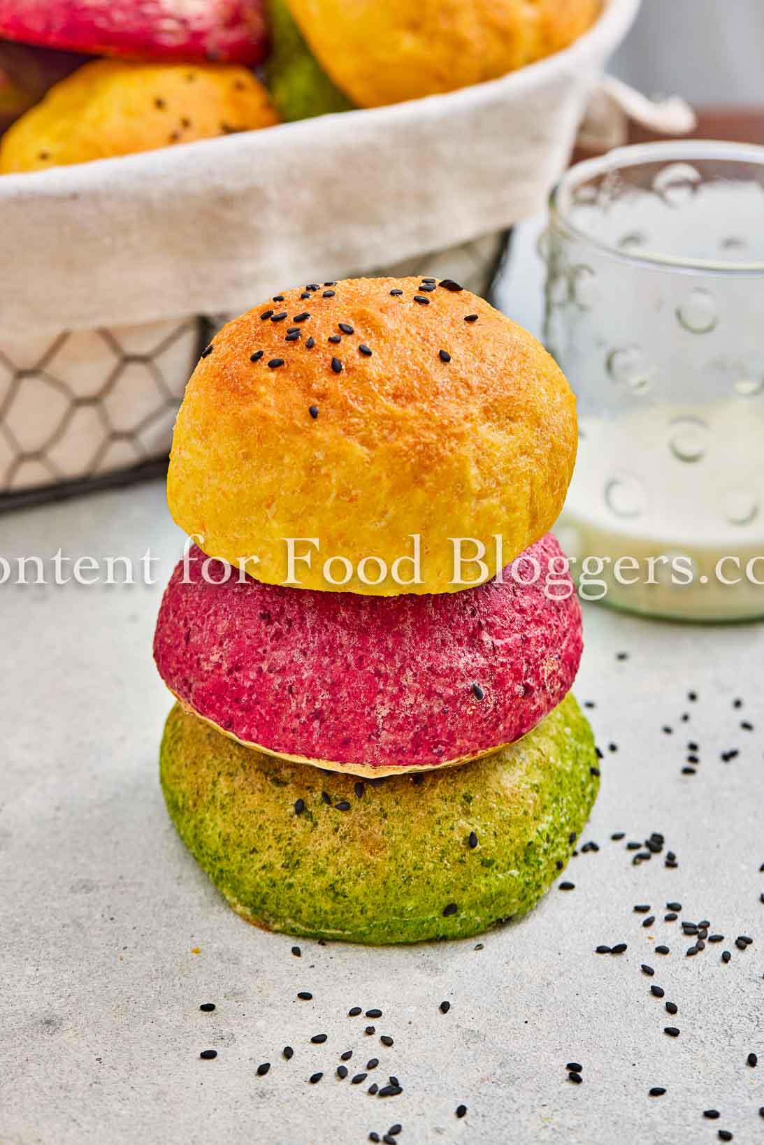 Exclusive Recipe - Homemade Colored Burger Buns
