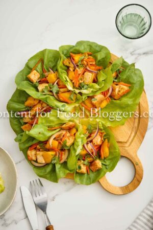 Exclusive Recipe - Mango Chicken Lettuce Cups