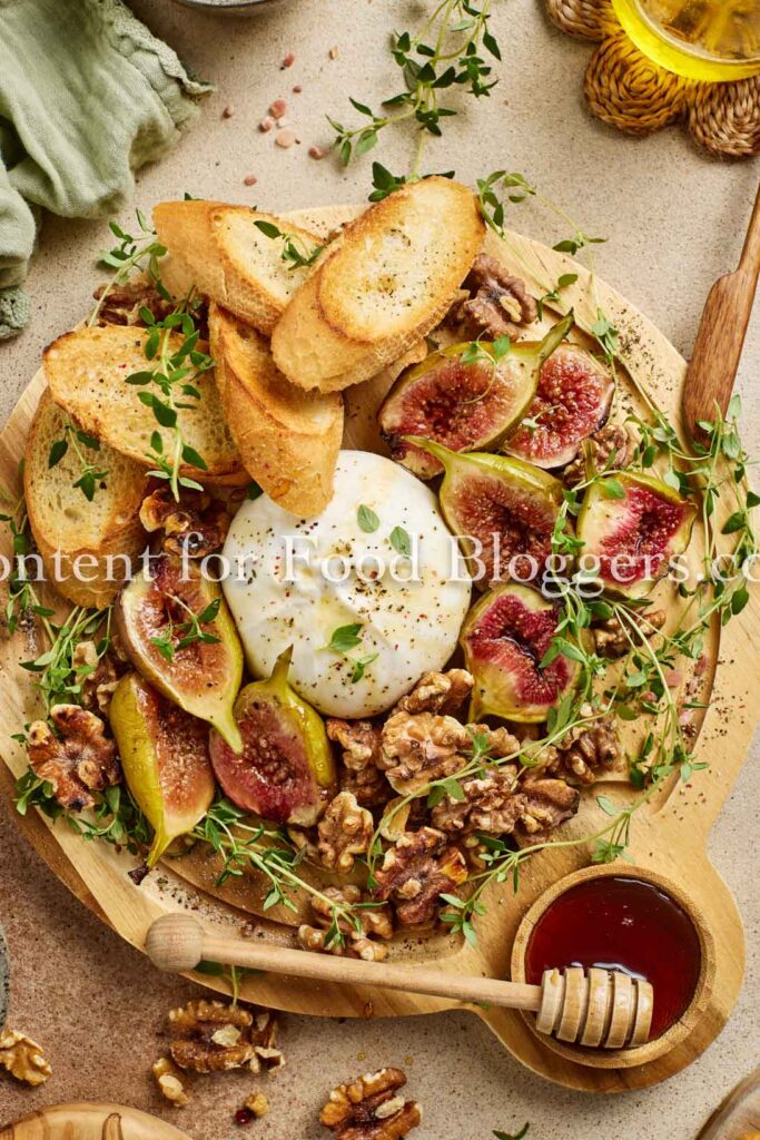 PLR Recipe - Burrata & Honey Fig Mezze Board