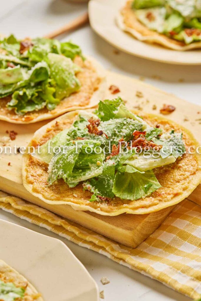PLR Recipe - Smash Chicken Caesar Tacos