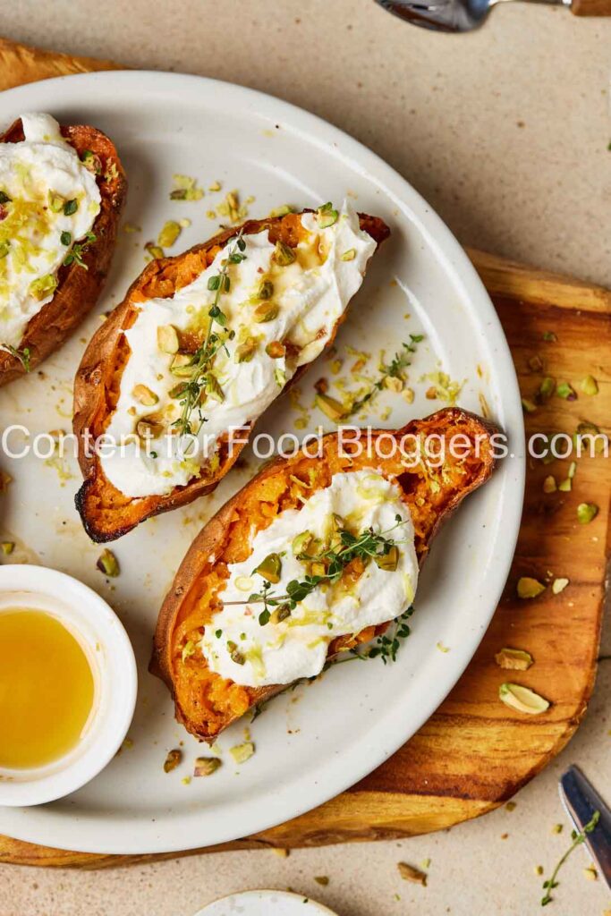 PLR Recipe - Roasted Sweet Potatoes with Whipped Ricotta