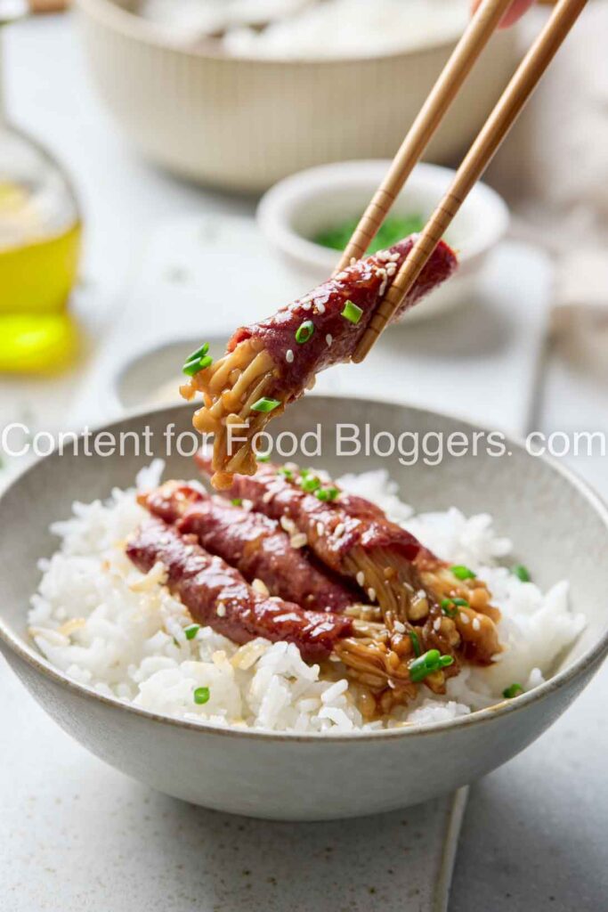 Exclusive Recipe - Enoki Beef Rolls