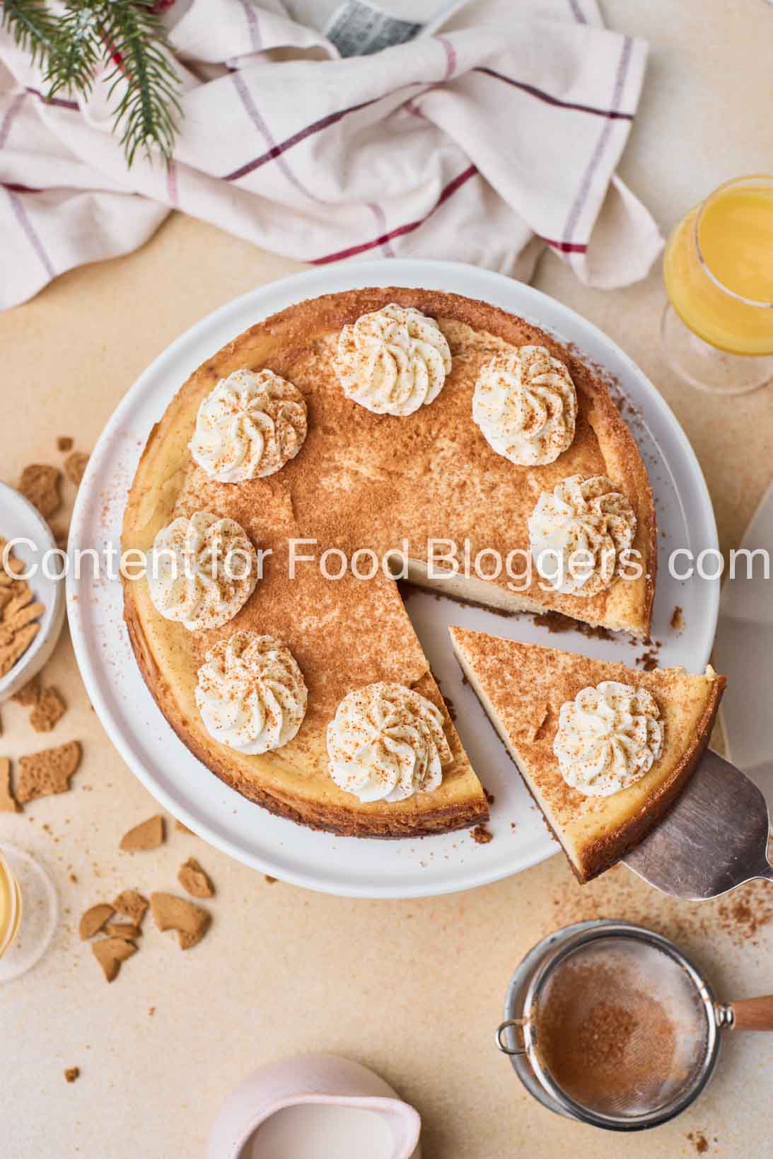 Exclusive Recipe – Eggnog Cheesecake with Gingersnap Crust